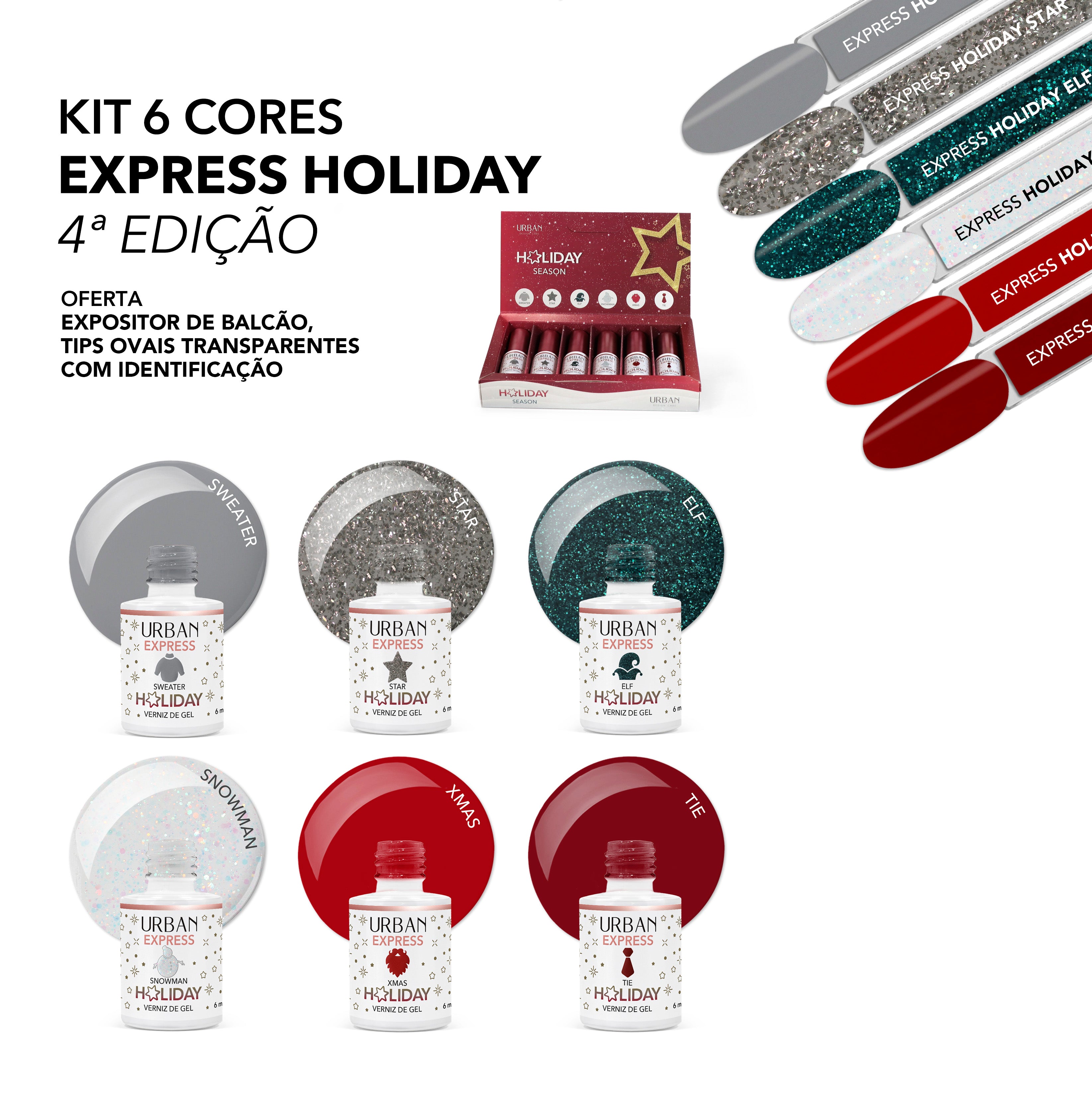 Kit Verniz Gel 6 Cores Express Holiday - 4ª Edição